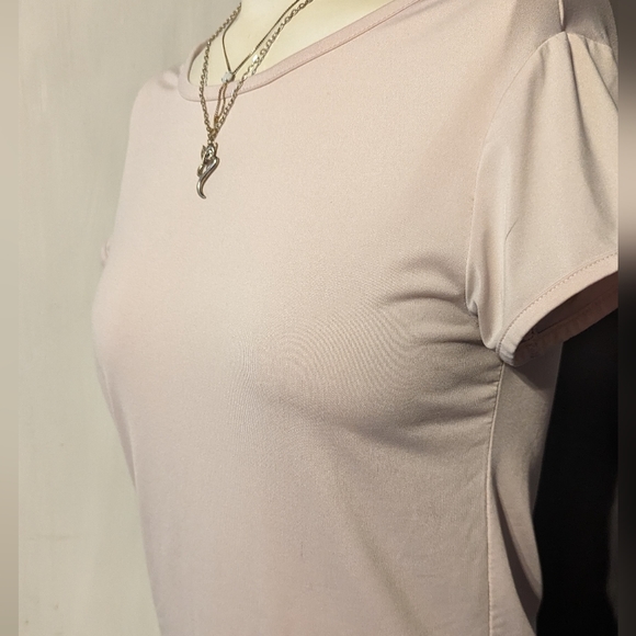 Jockey desert rose 90s Y2K perfect tee sporty top gym stretchy key hole medium - Picture 7 of 8